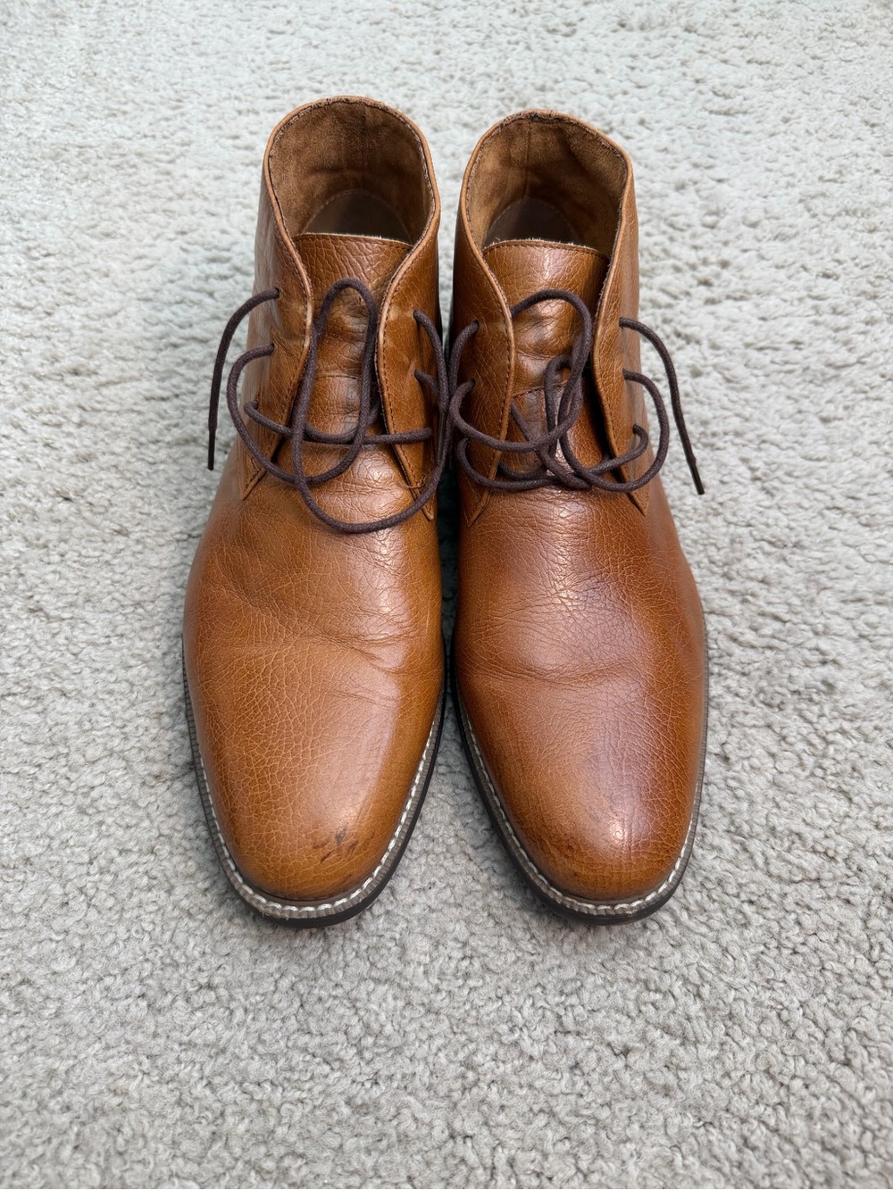 Carlo Morandi Men's Brown Leather Chukka Boots